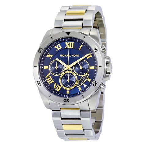 michael kors mens watch blue|Michael Kors blue dial watch.